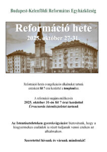 Reformáció hete 2025. október
