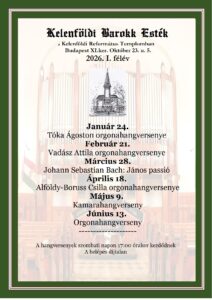 Kelenföldi Barokk Esték 2026. I. félév