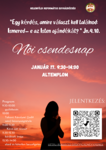 Női Csendes Nap – Január 17. szombat