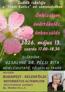 Szülők iskolája – önbizalom, önértékelés, önbecsülés